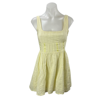 Princess Polly Lorinda Square Neck Sleeveless Mini Tank Flare A-Line Dress Sz 0