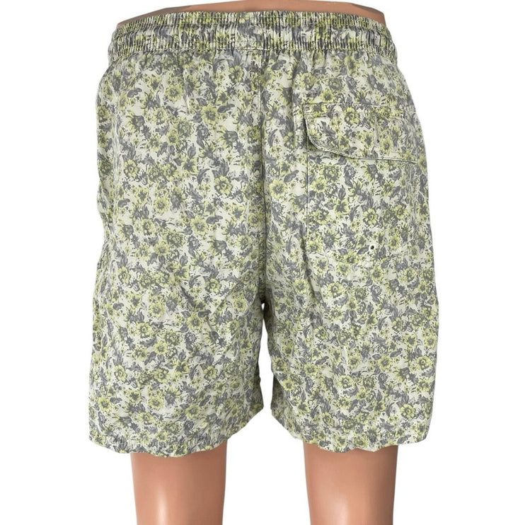 Katin X Urban Outfitters Men's Green Botanical Summer Beach Resort Swim Shorts M