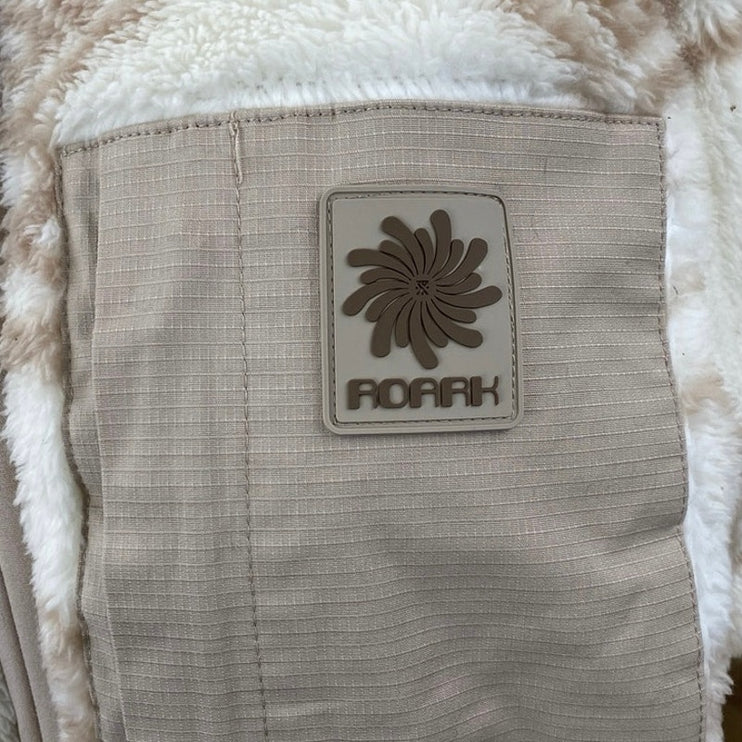 Roark Ursa Women's Beige Cream Hoodie Full Zip Fleece Sweater Jacket Size M