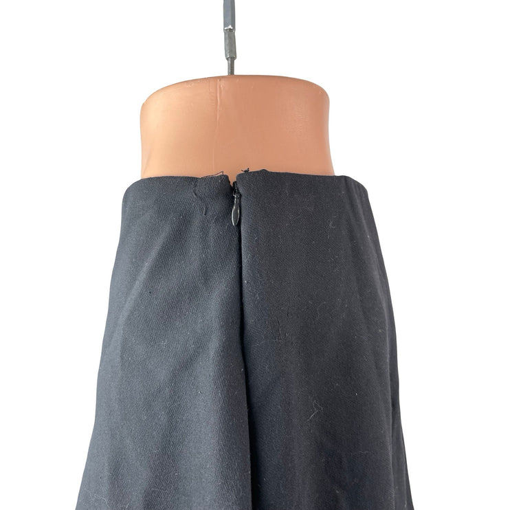 Abercrombie & Fitch Women's Black Pleated Zip Casual A Line Mini Skirt Size M