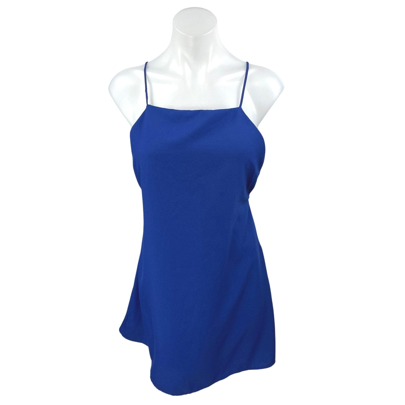 Tobi Blue Strappy Back Sleeveless Cami Camisole Tank A Line Mini Dress Size M Tobi Blue Strappy Back Sleeveless Cami Camisole Tank A Line Mini Dress Size M