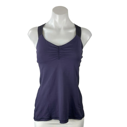 Lululemon Core Kicker Women's Blue Cross Back Wicking Athletic Tank Top Size 8