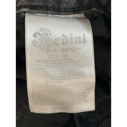 Redial Women's Black Washed High Waisted Mom Straight Leg Denim Jeans Size 6