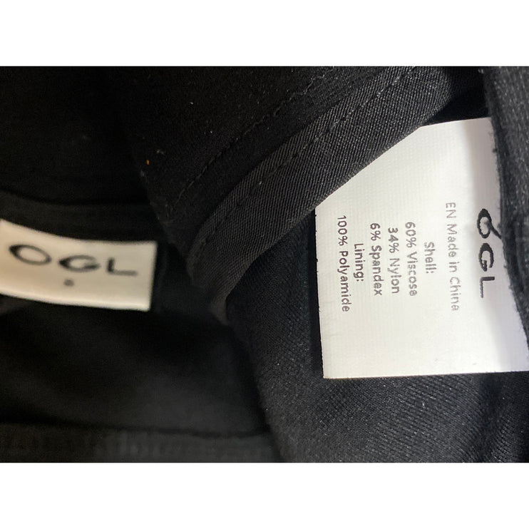 CGL Women's Black High Rise Straight Wide Leg Walking Mom Bermuda Shorts Size S