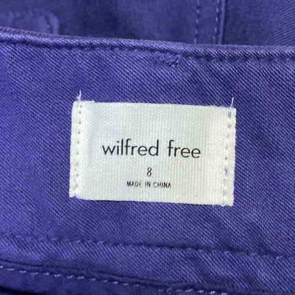 Aritzia Wilfred Picture Purple High Waisted Wide Leg Cargo Trousers Pants Size 8