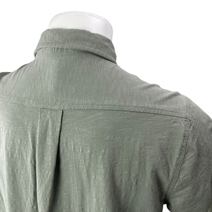 J.Crew Men's Green Chest Pocket Short Sleeve Casual Button Down Shirt Top Size L