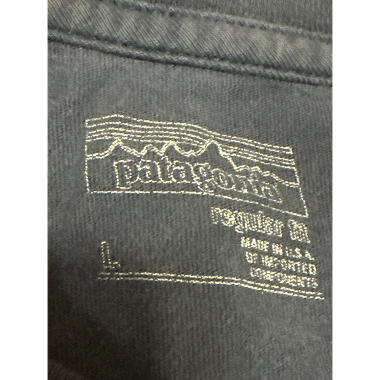Patagonia Men's Navy Blue Logo Short Sleeve Crewneck T Shirt Tee Top Size L
