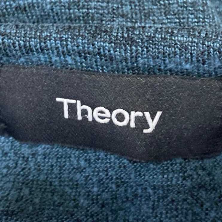 Theory Men's Blue Green Crewneck Short Sleeve Casual Knit Tee T-shirt Top Size L