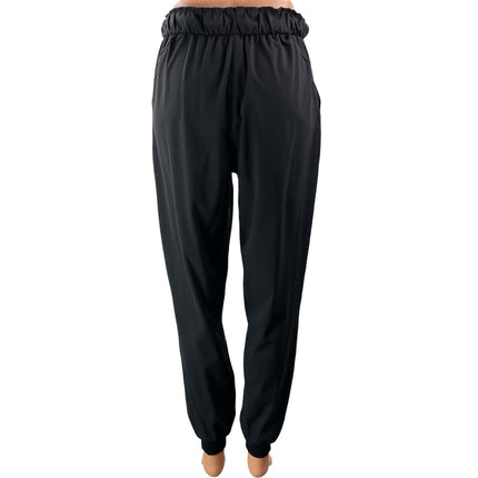 Lululemon Athletica Women's Black Ruffles Waistband Athletic Jogger Pants Size 6