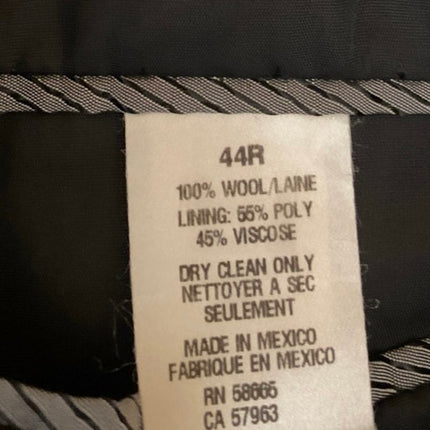 Nordstorm 100% Wool Men's Black Long Sleeve Button Blazer Sports Coat Jacket 44R