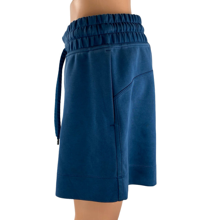 Lululemon Soft Ambitions Blue Gym Workout Athletic Activewear Sweat Shorts Sz 12