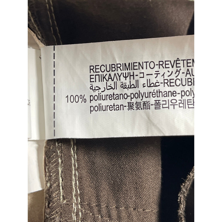 ZARA Womens Brown Snakeskin Faux Leather High Rise Wide Leg Trousers Pants Sz XS