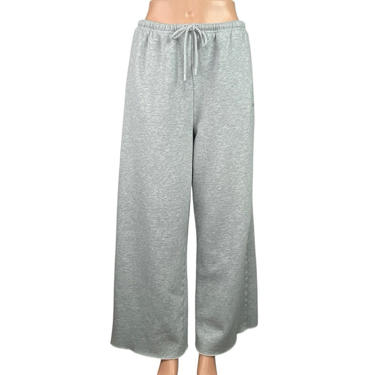 Aritzia Sweatfleece Cozy Fleece Women's Gray Wide Leg Lounge Sweat Pants Size M