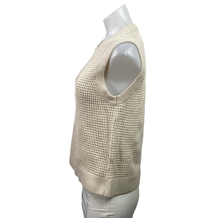 Banana Republic Women's Beige Knit Sleeveless Crew Neck Sweater Tank Top Size M