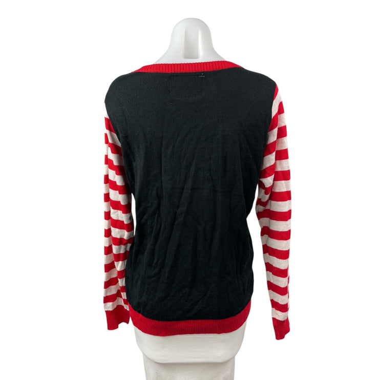 Tipsy Elves Women's Light Up Christmas Holiday Print Long Sleeve Sweater Top M