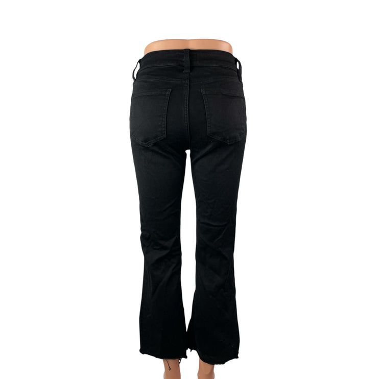 KUT From The Kloth Kelsey Ankle Flare Women's Black Mid Rise Denim Jeans Size 0