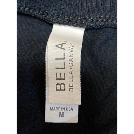 Bella Canvas Women's Black Short Sleeve Scoop Neck Lady T Shirt Tee Top Size M