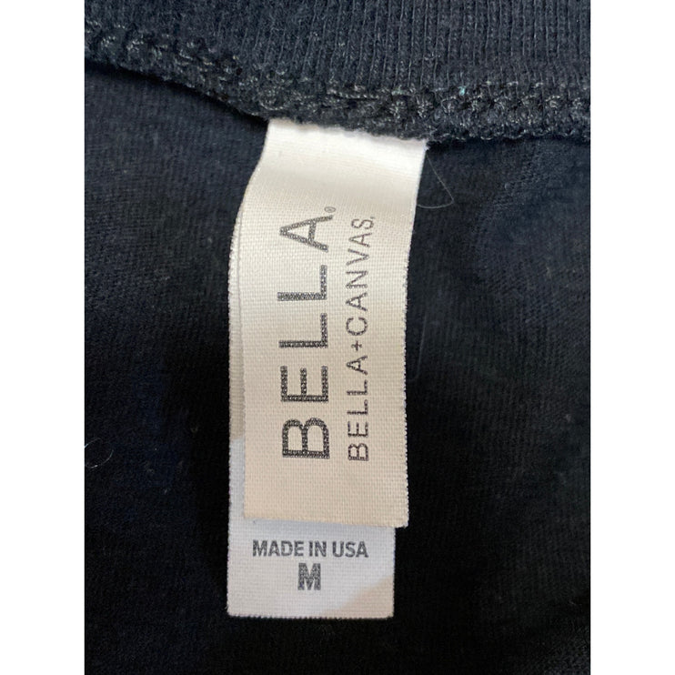 Bella Canvas Women's Black Short Sleeve Scoop Neck Lady T Shirt Tee Top Size M
