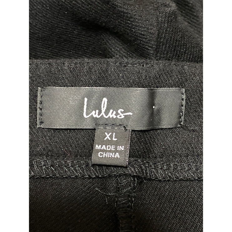 Lulus Women's Black High Waisted Flare Bootcut Wide Leg Trousers Dress Pants XL