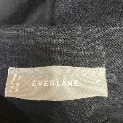 Everlane Women's Black Short Sleeve Pocket Button Down Mini Shirt Dress Size M