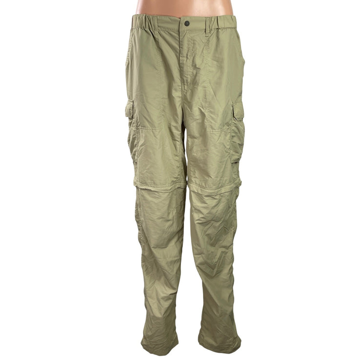 REI Beige High Waisted Convertible Hiking Outdoor Trousers Cargo Pants Size 36L
