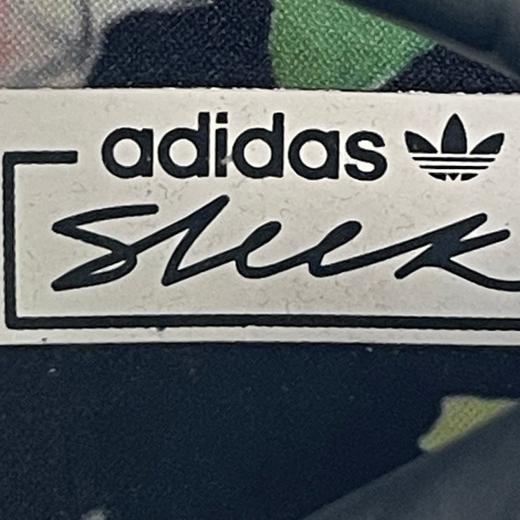 Adidas Sleek Women's Black Leather Low Top Lace Up Athletic Sneakers Shoes 7.5