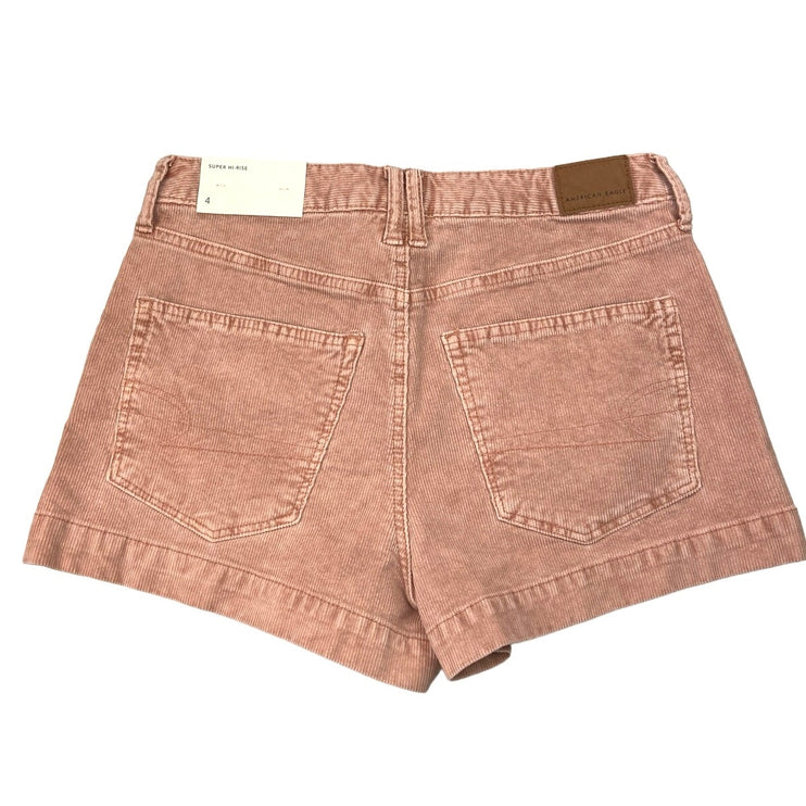 American Eagle Outfitters NWT Pink Corduroy Super Hi-Rise Stretch Walk Shorts 4