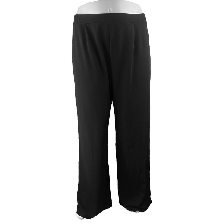 NEW Asos Design Women's Black High Waisted Wide Leg Trousers Pants Size 16