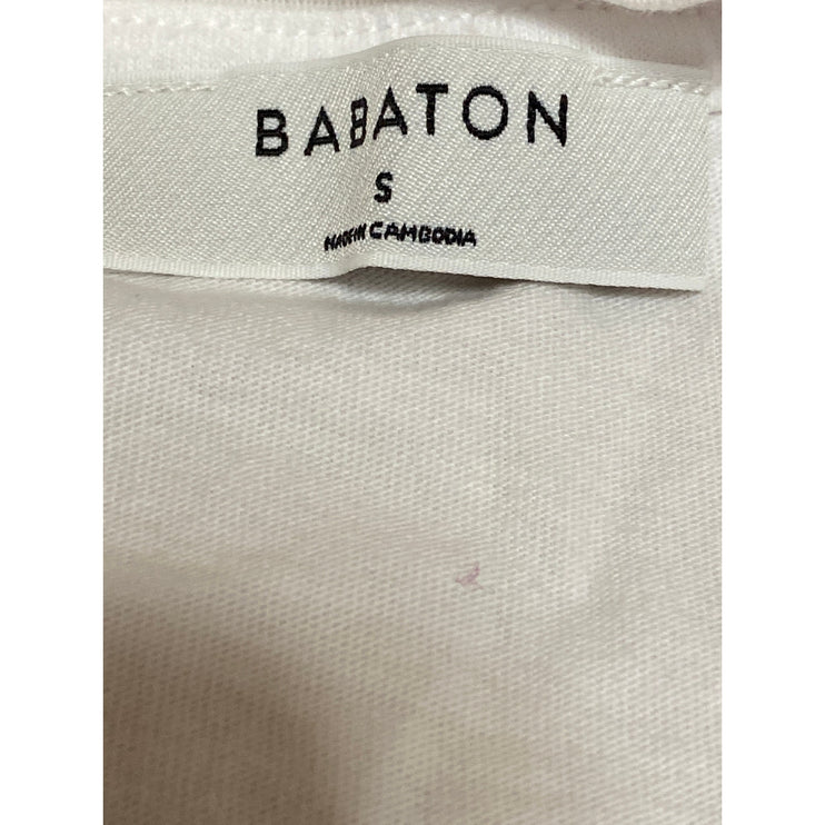 Aritzia Babaton Women's White Sleeveless Crew Neck Muscle Tee T-Shirt Tank Top S
