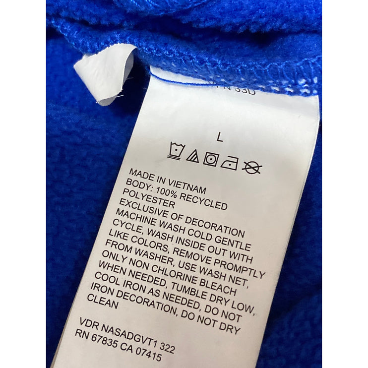 Nautica Competition Sustainably Crafted 1/4 Zip Blue Fleece Sweater Jacket Sz L