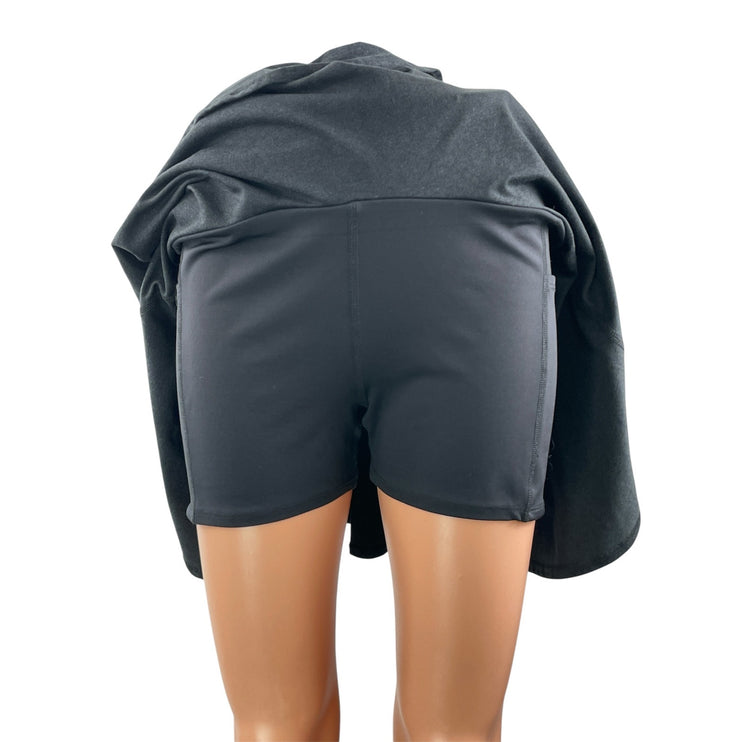 Beyond Yoga Women's Black Knit Athletic A-line Mini Short Skort Skirt Sz L/G/G