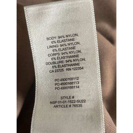 Aritzia Babaton Contour Crew Muscle Women's Beige Sleeveless Tank Bodysuit Top S