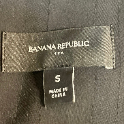 Banana Republic Women's Black Double Breasted Striped Shirt Blazer Coat Jacket S
