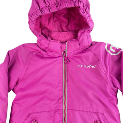 Minymo Girls Pink Full Zip Hoodie Hooded Long Sleeve Snow Ski Coat Jacket 98cm