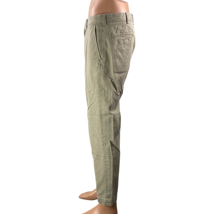 Polo Ralph Lauren Mens Tan High Rise Straight Chino Khaki Trouser Pants Sz 34/30
