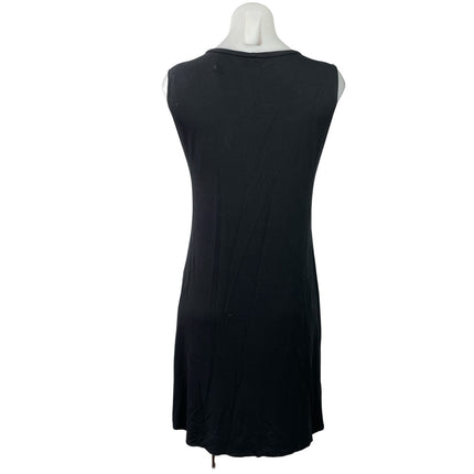 Lauren Moshi Deanna Crystal Led Zepplin Black Sleeveless Graphic Tank Dress Sz M