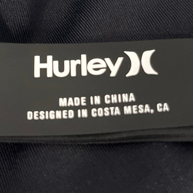 Hurley Black Sleeveless Strappy Crossback Yoga Athletic Sports Bra Crop Top Sz M