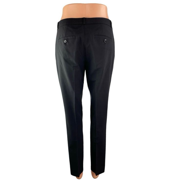 Banana Republic Harper Women's Black Mid Rise Straight Trousers Dress Pants Sz 2