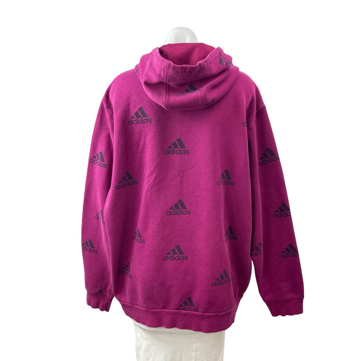 Adidas Badge of Sport Logo Long Sleeve Activewear Hoodie Sweatshirt Top Sz L/XL