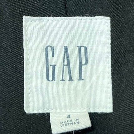 GAP Women's Black Double Breasted Long Sleeve Notch Collar Blazer Coat Jacket 4
