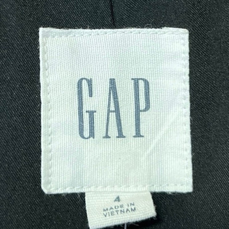 GAP Women's Black Double Breasted Long Sleeve Notch Collar Blazer Coat Jacket 4