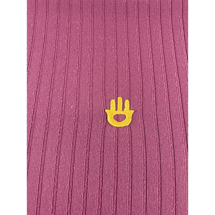 Spiritual Gangster Purple Ribbed Knit High Rise Athletic Leggings Pants Size S