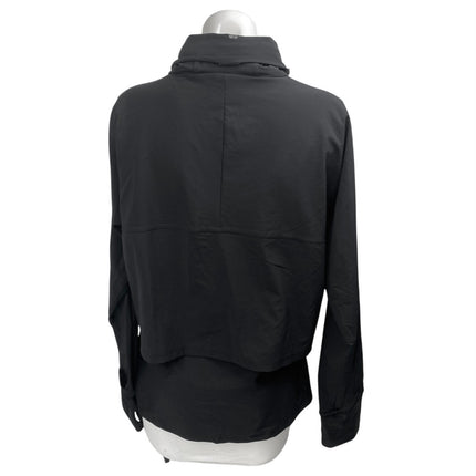 Sweaty Betty Women's Black Long Sleeve Full Zip Athletic Track Jacket Size L