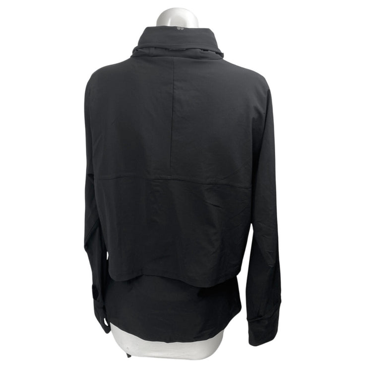 Sweaty Betty Women's Black Long Sleeve Full Zip Athletic Track Jacket Size L