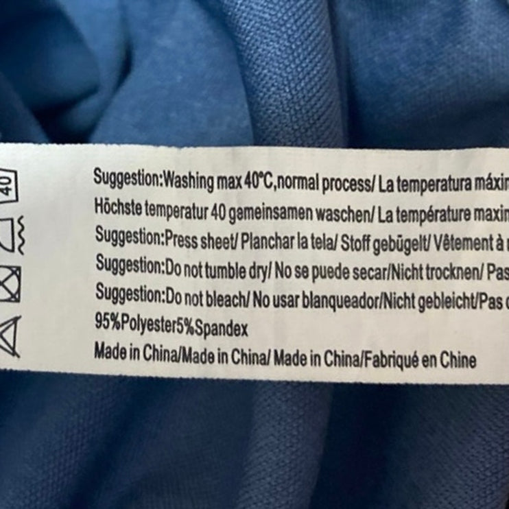 Deyeek Tear Away Mens Blue Split Snap Button Wide Leg Athletic Sweatpants Sz XXL