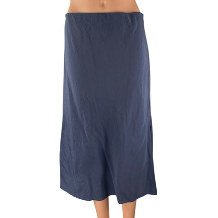 Madewell Aline Women's Blue High Waist Midi Straight A-Line Flared Skirt Size 6