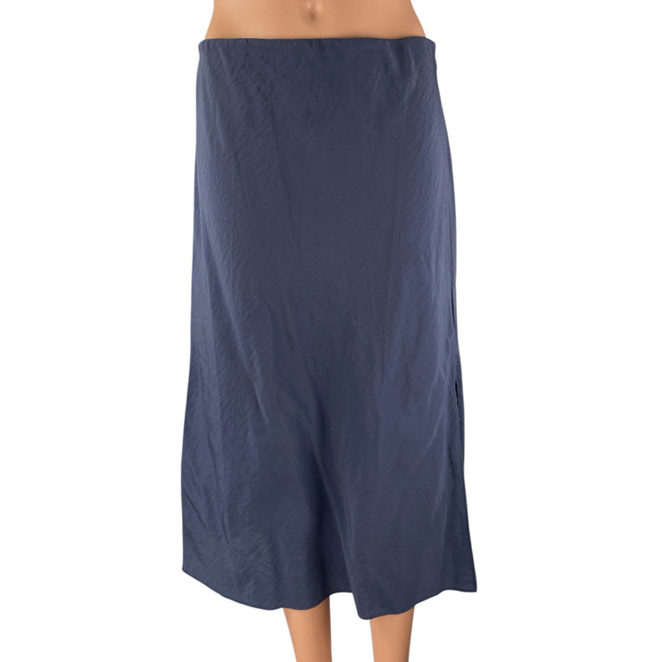 Madewell Aline Women's Blue High Waist Midi Straight A-Line Flared Skirt Size 6