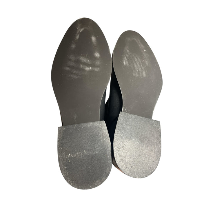 NWOB Steve Madden Nexie Women's Black Leather Pointed Toe Zip Ankle Boots Size 8