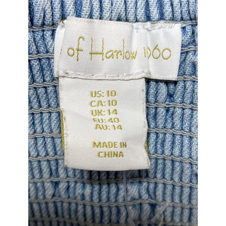 House of Harlow 1960 Blue Denim Cutout Sleeveless Bralette Crop Cami Tank Top 10