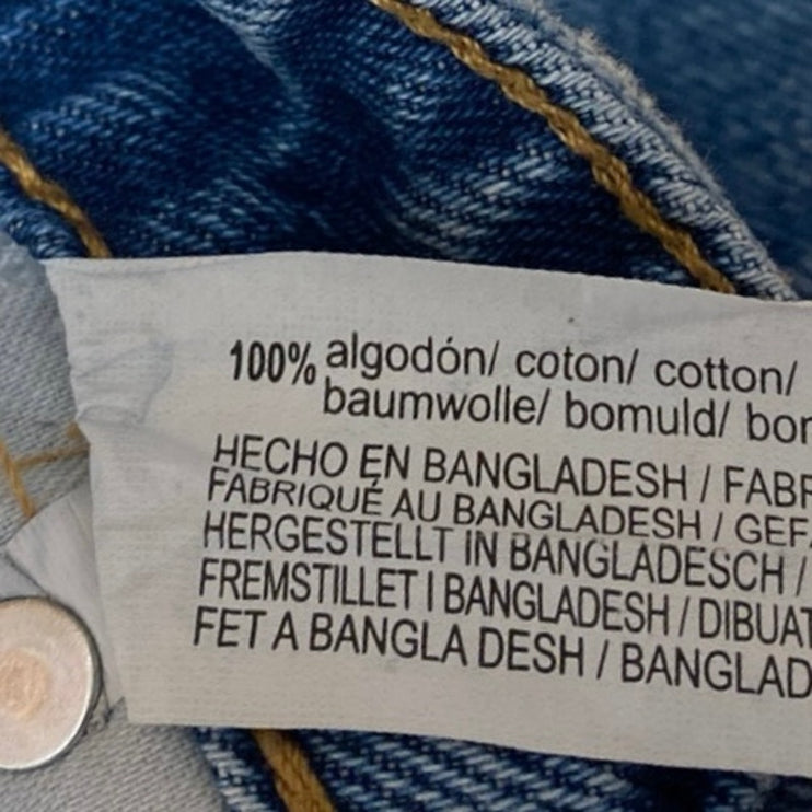 Zara Women's Blue Distressed Cut-Off High Waisted Denim Jean Shorts Size 2